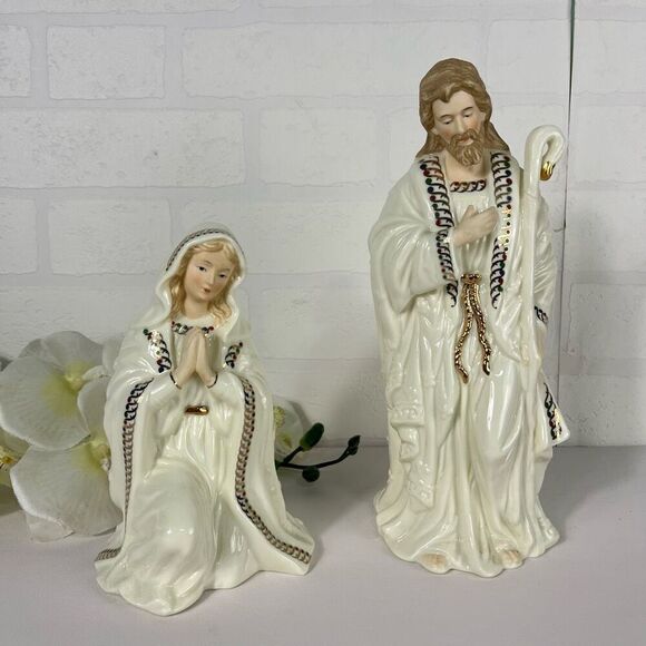 Bon Ton Jade Porcelain MARY AND JOSEPH - Picture 1 of 13